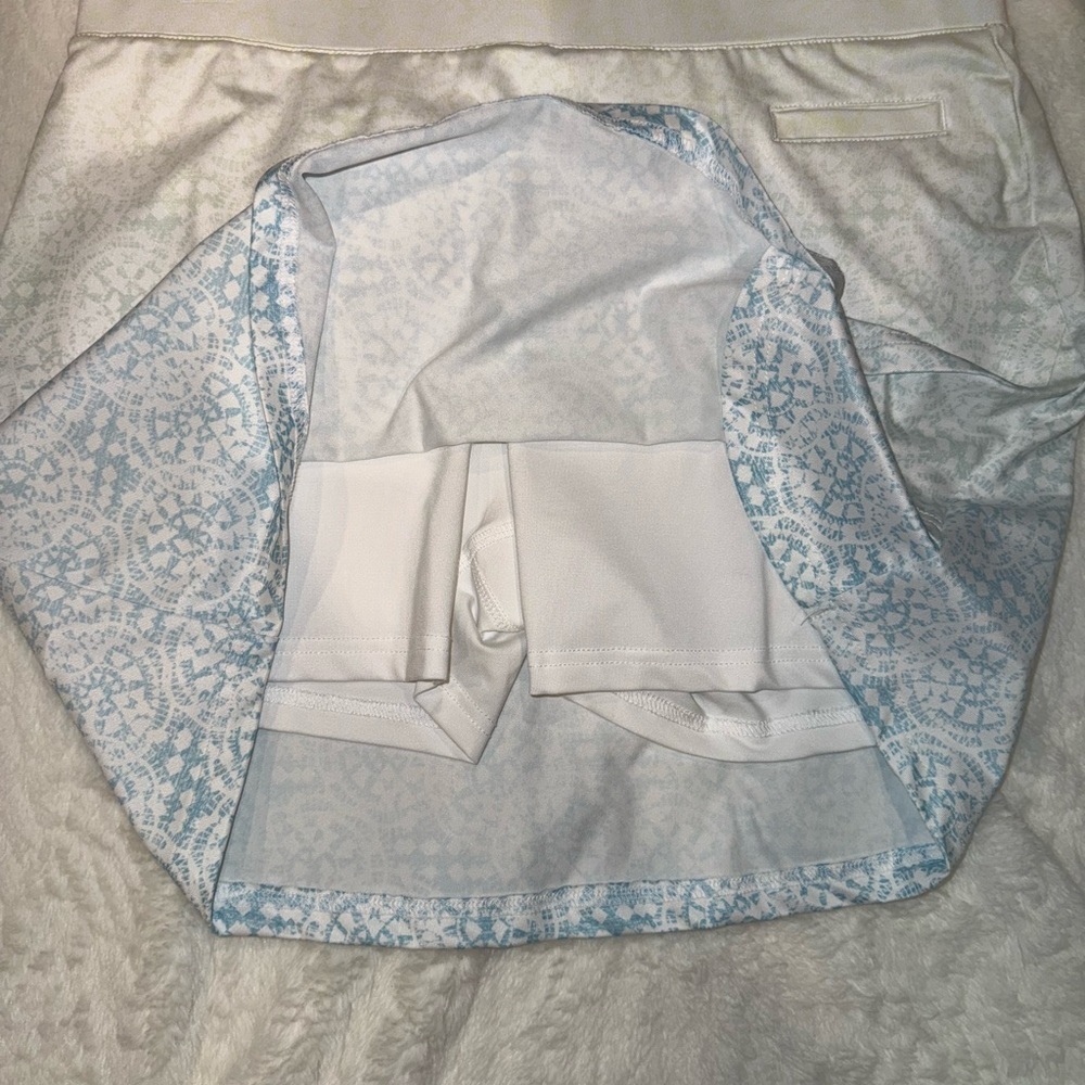 2 x 20$ Pebble Beach White and Blue Mini Skirt Size L - Picture 2 of 6